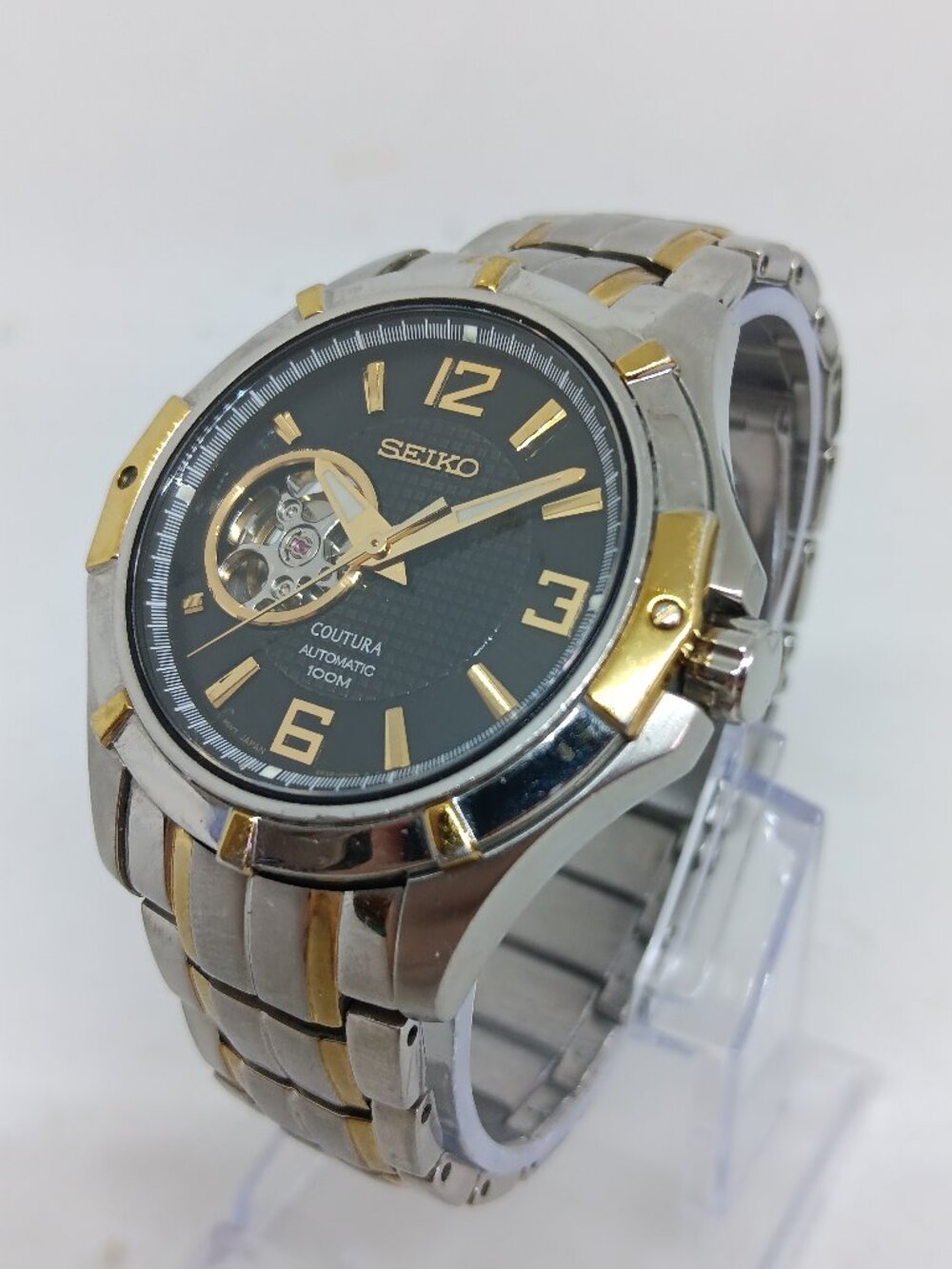 Seiko Coutura SRP318 Men's 42mm Open Heart Dial Automatic TwoTone Watch PLS READ